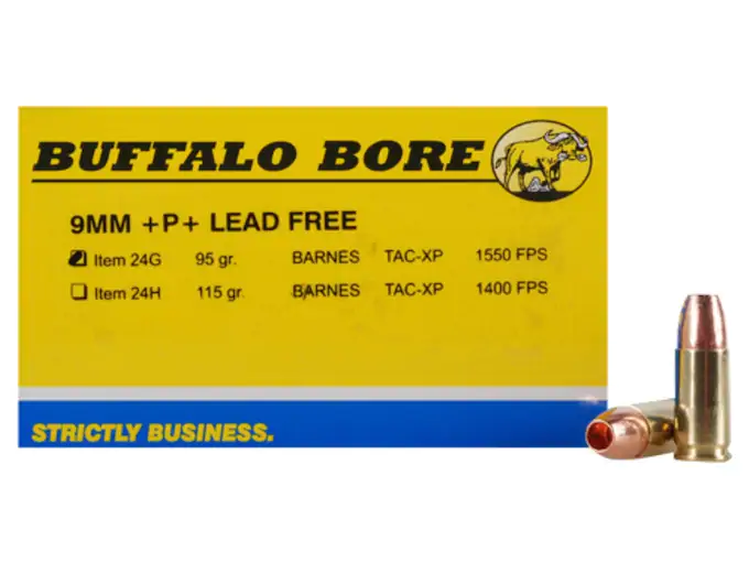 Buffalo-Bore-Ammunition-9mm-Luger-P-95-Grain-Barnes-TAC-XP-Hollow-Point-Lead-Free-Box-of-20-