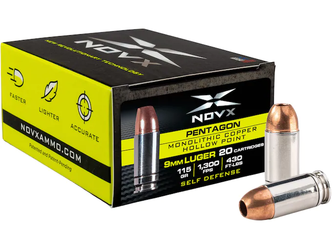NovX-Pentagon-Self-Defense-Ammunition-9mm-Luger-115-Grain-Copper-Hollow-Point-Lead-Free-